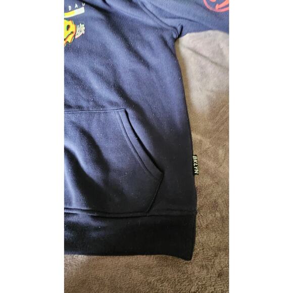 Brooklyn Cloth Mfg‎ Drip All Day navy hoody, men's size Small - Picture 6 of 10